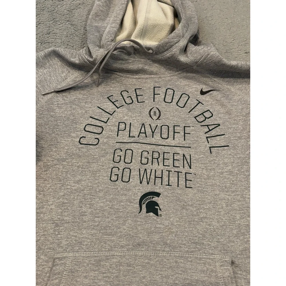 Nike Michigan State Spartans College Football Playoff Therma-FIT Hoodie Grey M